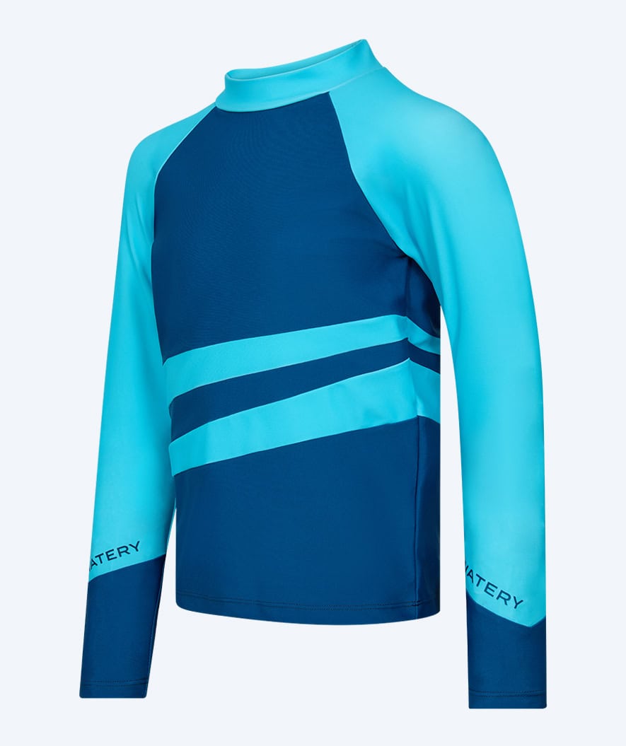 Watery UV-trøje til børn - Manami Langærmet Rashguard - Atlantic Blue