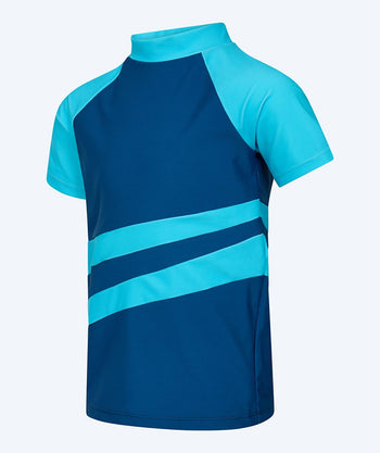 Watery UV-trøje til børn - Manami Kortærmet Rashguard - Atlantic Blue