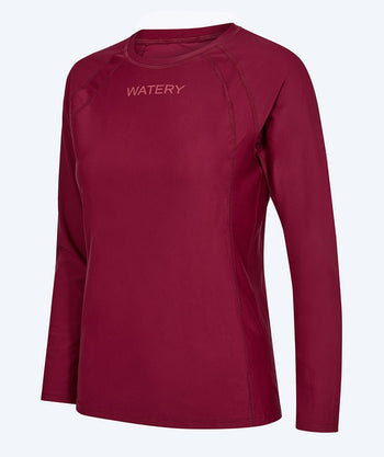 Watery UV-trøje til kvinder - Remington Long Sleeve Rashguard - Mørkerød