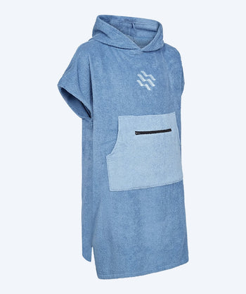 Watery badeponcho til junior - Bomuld - Atlantic Blue