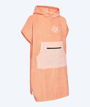 Watery badeponcho til junior - Bomuld - Atlantic Pink