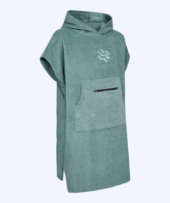 Watery badeponcho til junior - Bomuld - Forrest Green